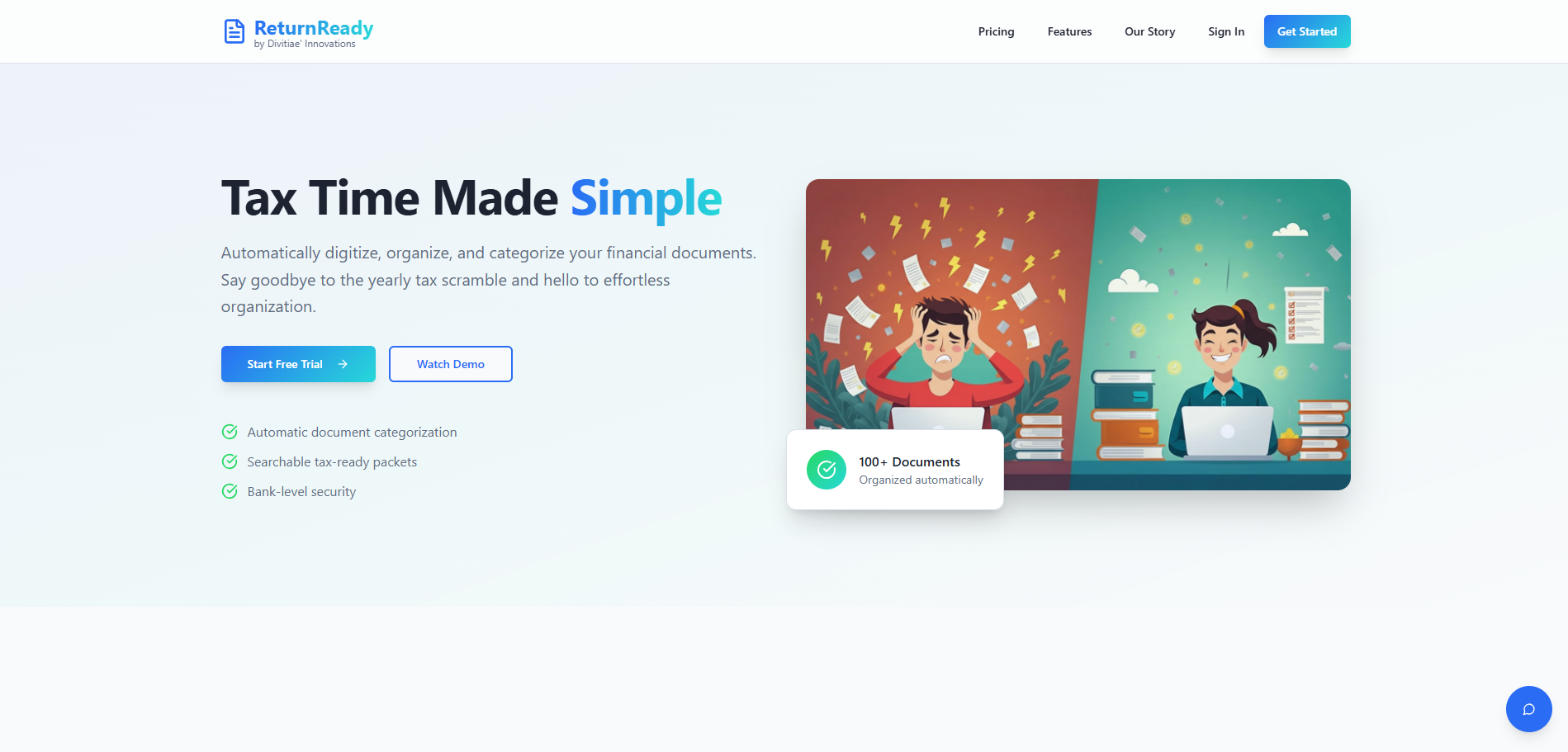 ReturnReady - Financial SaaS project screenshot